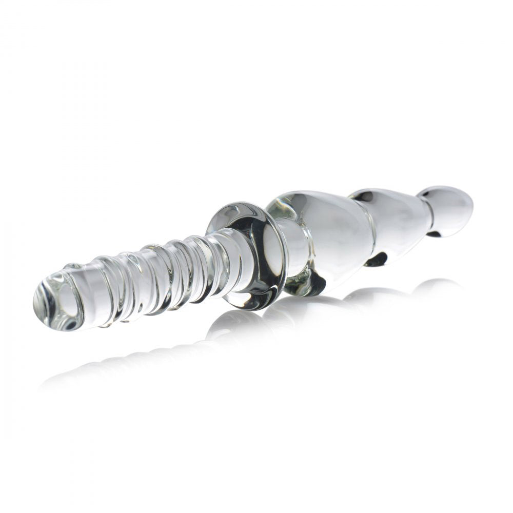 Saber Glass Anal Beads Thruster By XR Brands