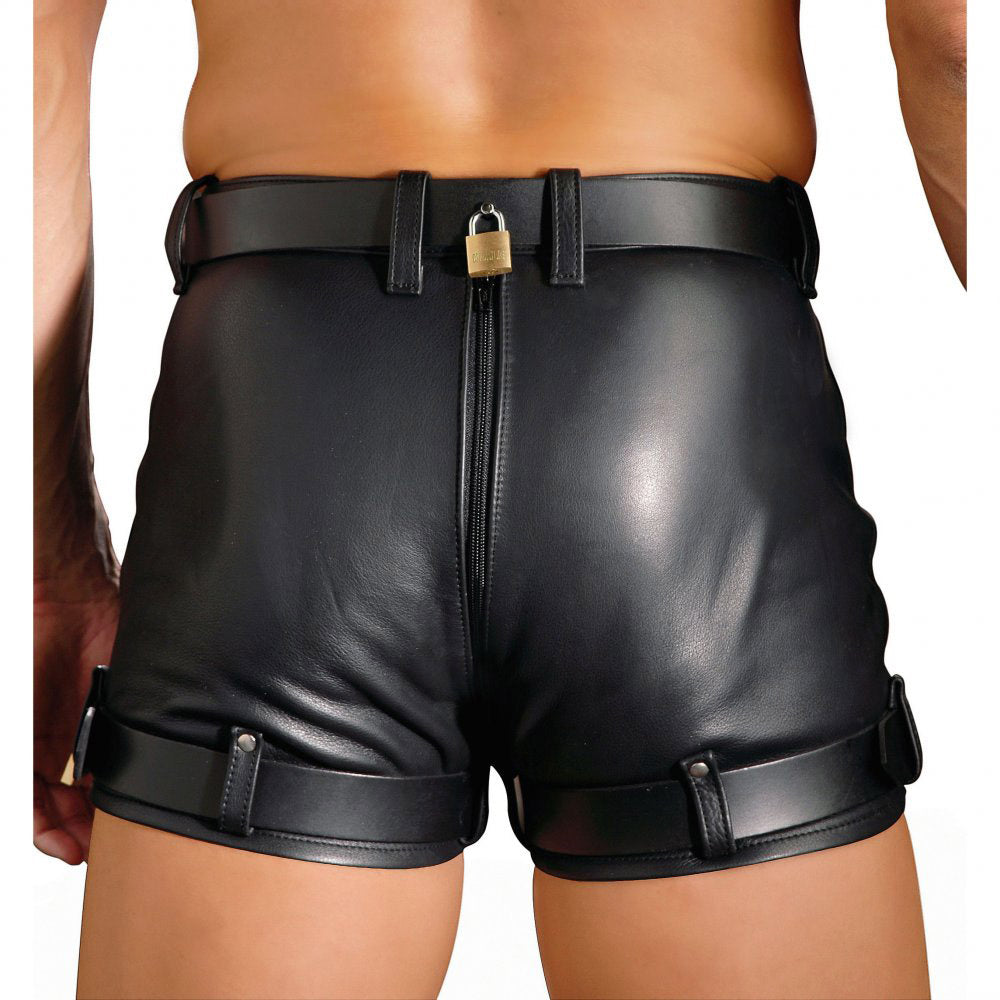 Leather Chastity BDSM Shorts