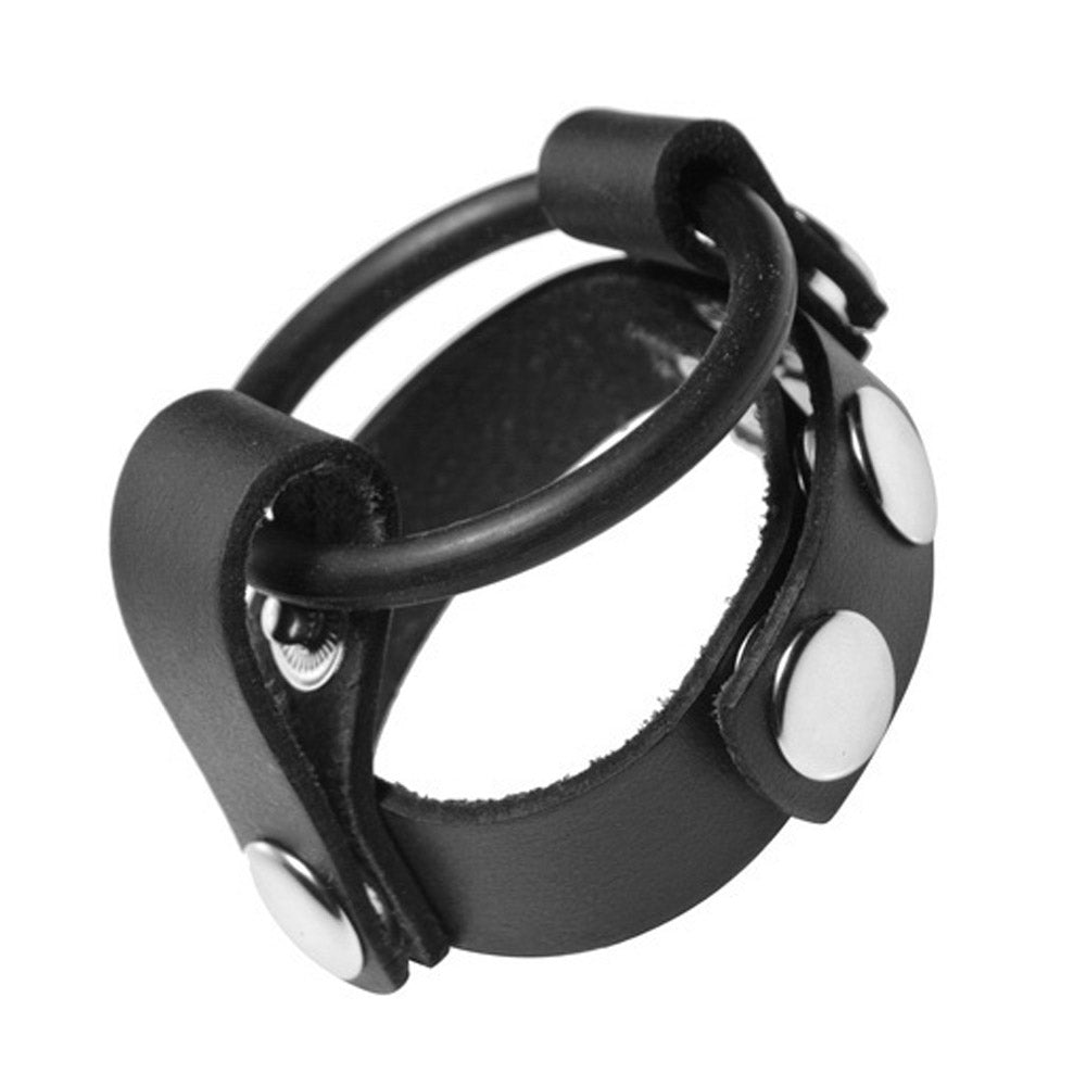 Leather Cock Ring Harness