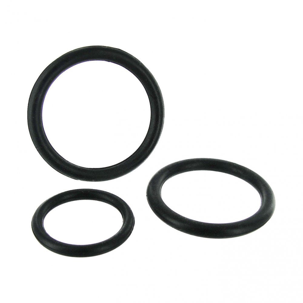 Black Triple Silicone Cock Ring Set