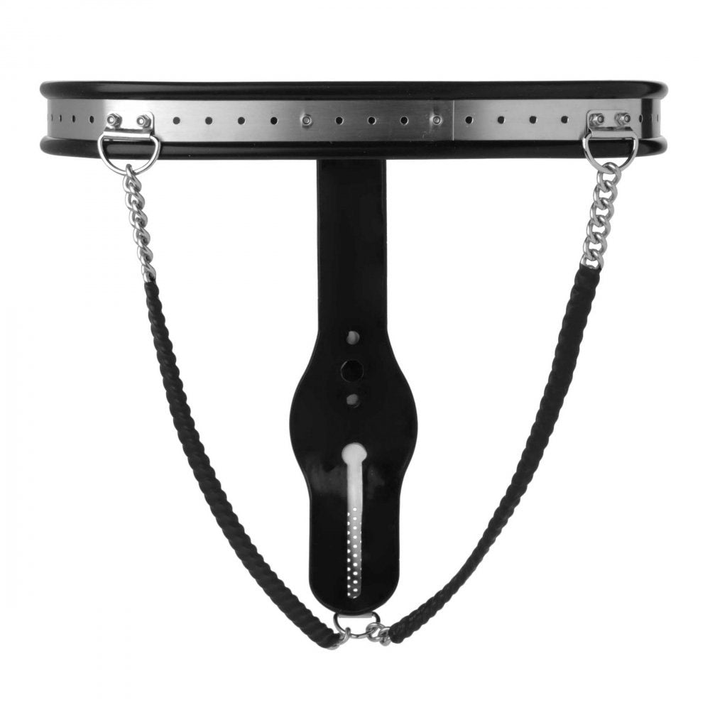 Locking Steel Female Chastity Belt