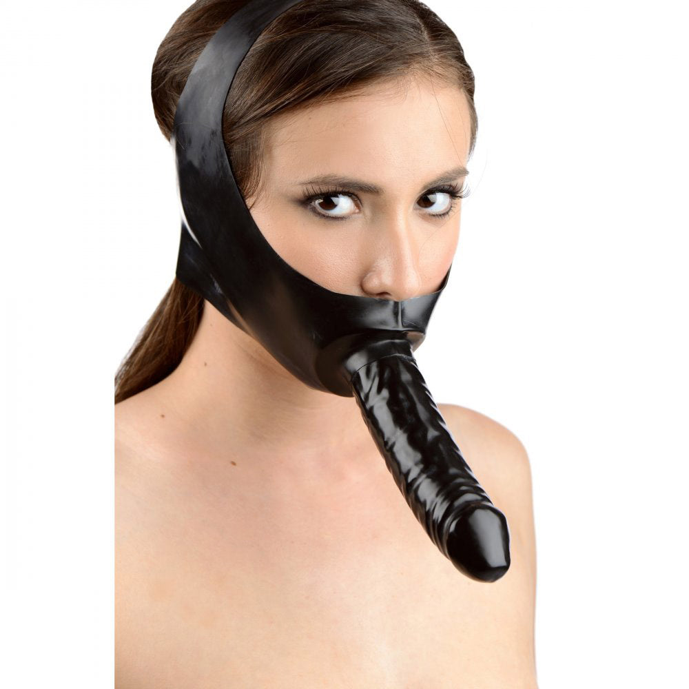 Latex Face Fucker Strap On Mask | RossCo Sex Shop | Free 2 Day Shipping