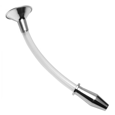 Stainless Steel Ass Funnel with Hollow Anal Plug