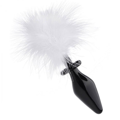 Bunny Tail Glass Butt Plug Fluffy By XR Brands