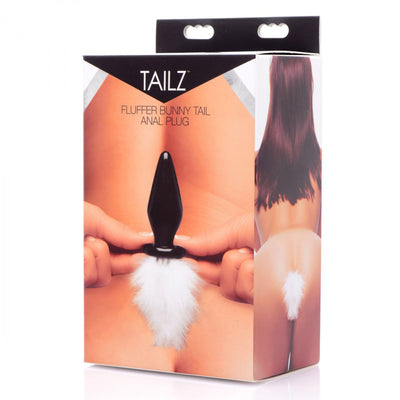 Bunny Tail Glass Butt Plug Fluffy By XR Brands