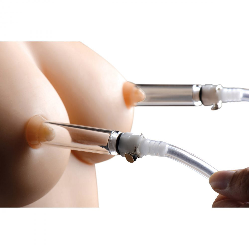 Nipple Pumping System with Dual Detachable Acrylic Cylinders