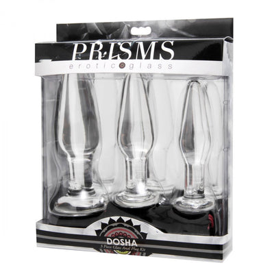 Dosha Glass Butt Plug Set 3 Pieces By XR Brands
