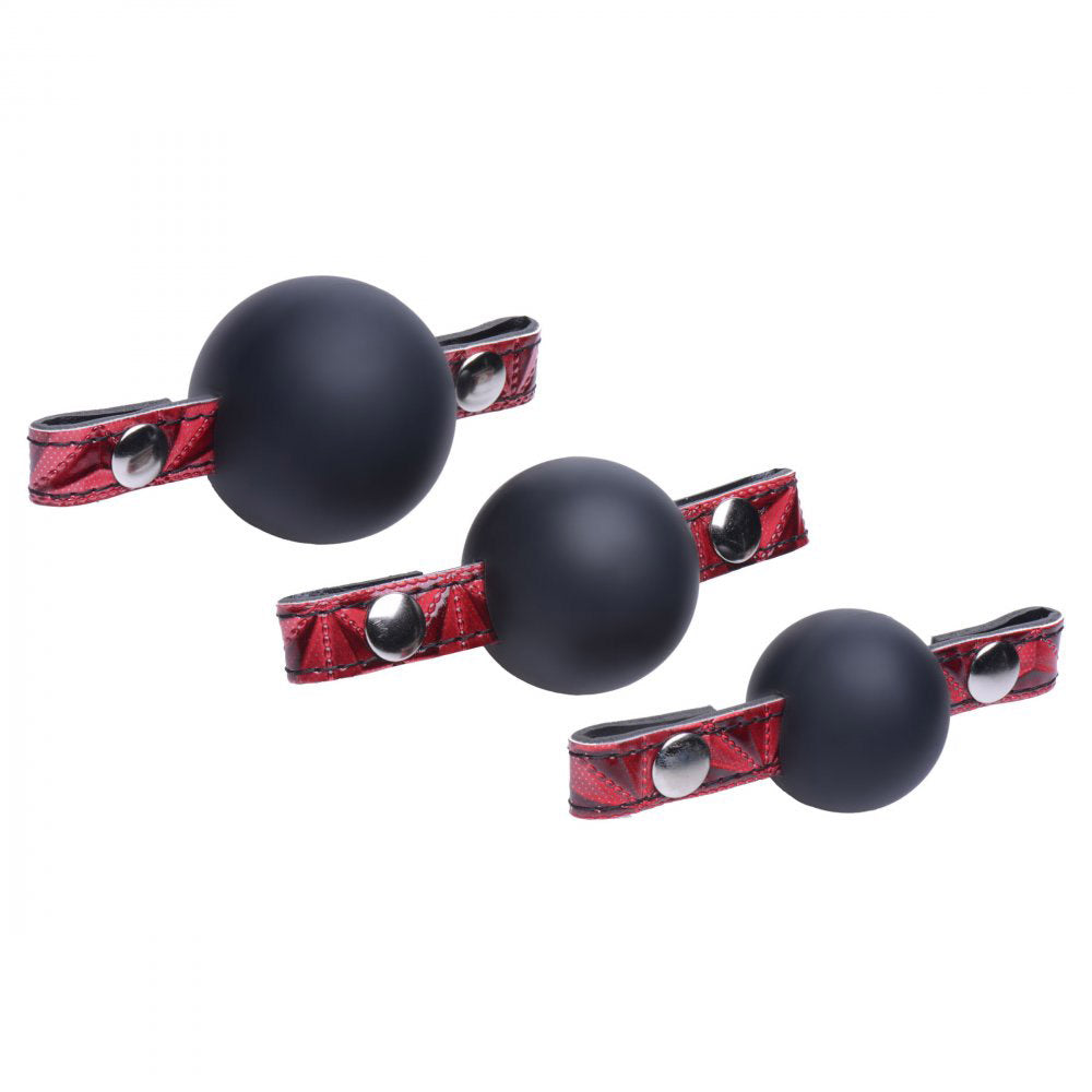 Crimson Tied Triad Interchangeable Silicone Ball Gag