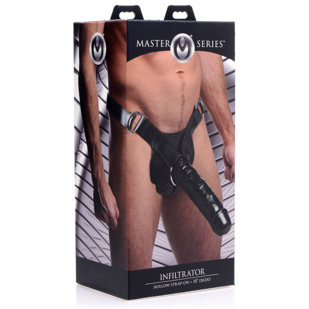 Infiltrator Hollow Strap-On with 10" Dildo