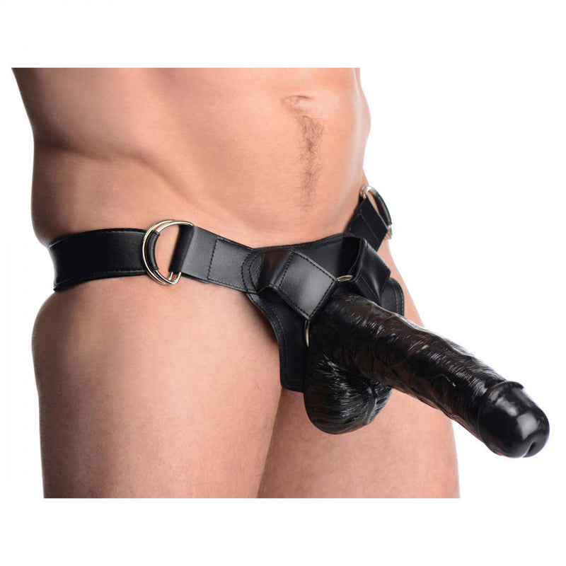 Infiltrator Hollow Strap-On with 10" Dildo