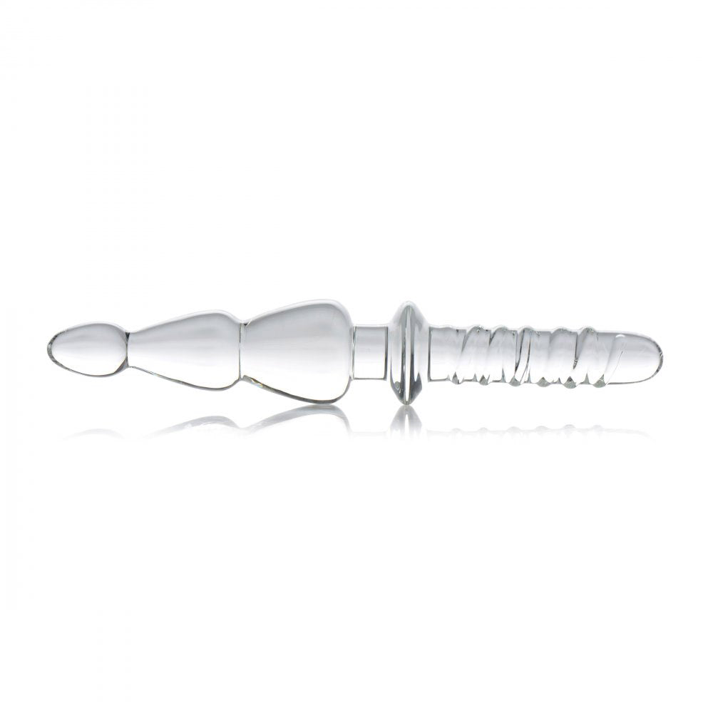 Saber Glass Anal Beads Thruster By XR Brands