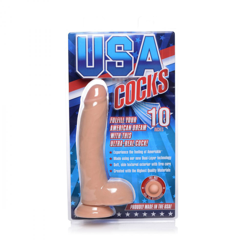 10" Ultra Real Dual Layer Suction Cup Dildo
