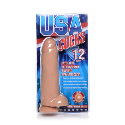 12" Ultra Real Dual Layer Suction Cup Dildo
