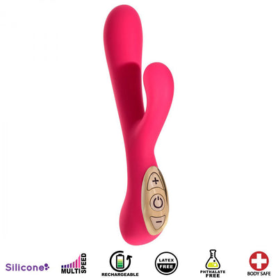 Debut Silicone Rabbit Vibrator By CurveToys