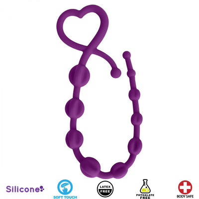 Hearts n Spurs Silicone Anal Beads