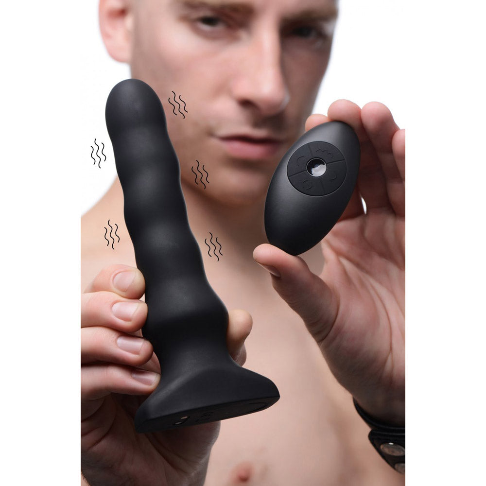 Silicone Vibrating and Squirming Plug with Remote Control