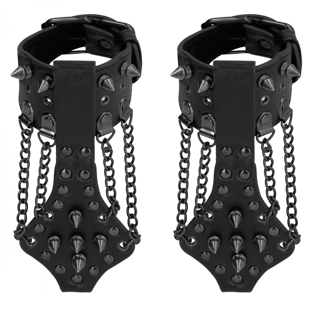Spiked Handcuffs With Chains