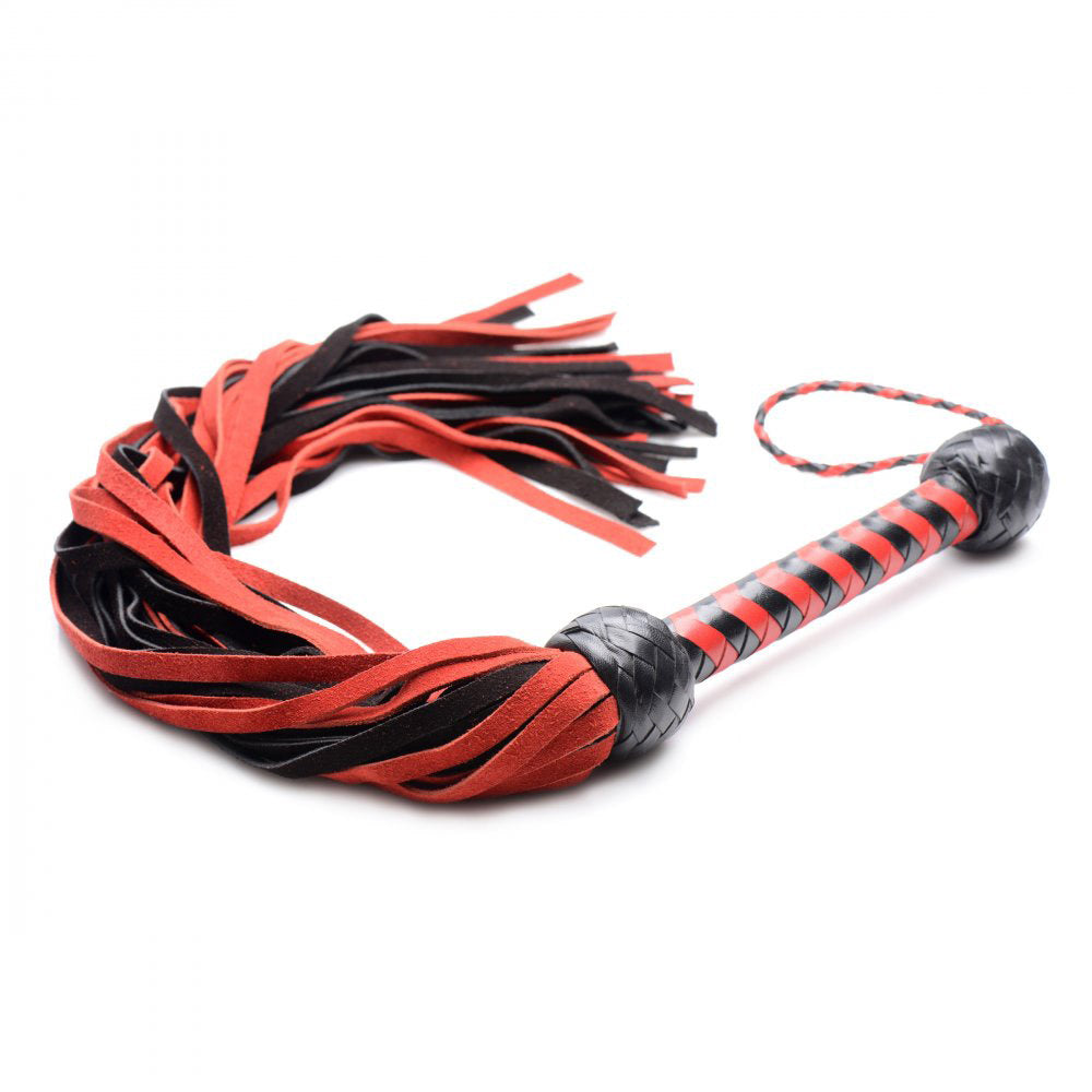 Isabella Sinclaire Black and Red Suede Flogger