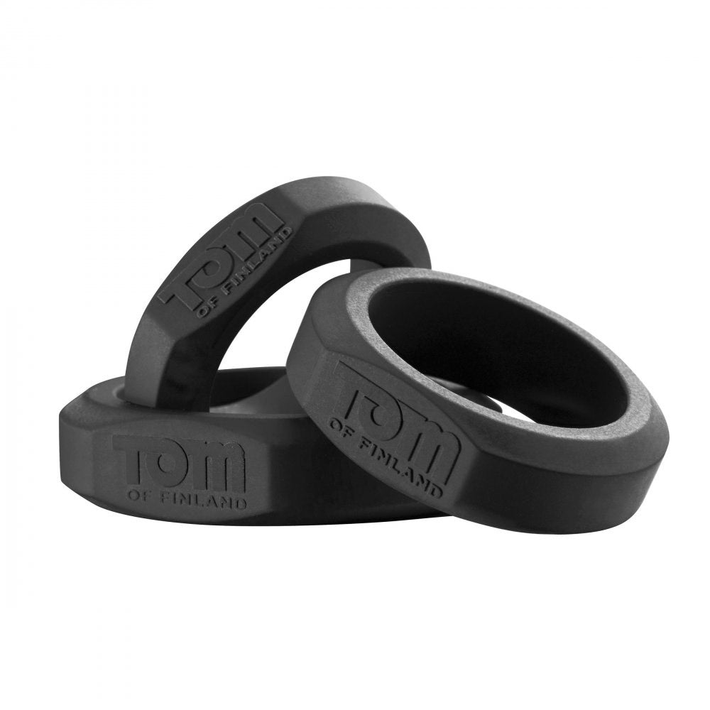Tom of Finland 3 Pieces Silicone Cock Ring Set